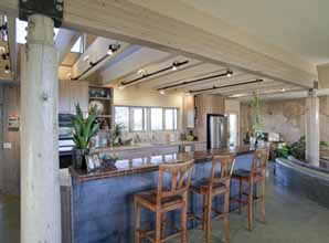 Picture of sustainable design of passive solar, “green” kitchen